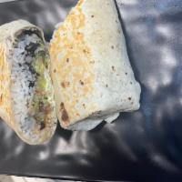 Carne Asada Burrito · Loaded with grilled steak, rice, beans, avocado, sour cream, lettuce and served with salsa