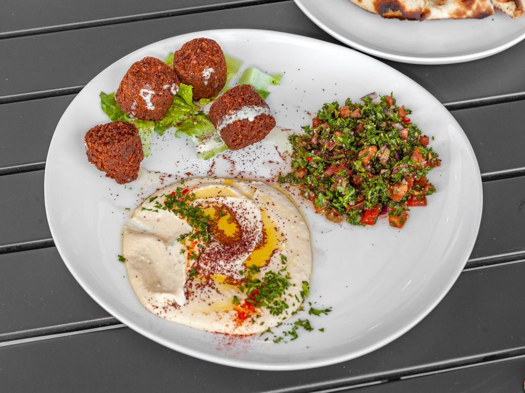 5 Piece Falafel (GF and Vegan) · Deep-fried balls made from ground chickpeas, fresh herbs, spices