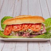 Roast Beef Lunch · Lettuce, tomatoes, and mayo. On your choice bread.