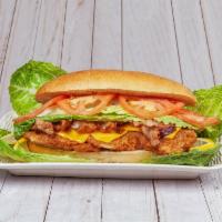 American Chicken Lunch · Bacon, American cheese, lettuce, tomatoes, and mayo. On your choice bread.