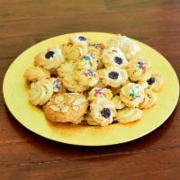 Italian Cookies (Small) · Try our fresh handmade Italian cookies!
This is order is for a half pound of deliciousness! 