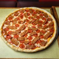 Pork King Sicilian Pizza · Sausage, ham, salami and pepperoni. 
