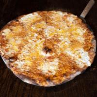 Patsy's Pizza Sauce Pie · Our signature blend of bolognese and Alfredo. 