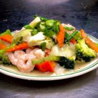 Shrimp and Mixed Vegetables · 