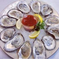 Oysters · Blue Point Oysters. Half Dozen $14.00 and One Dozen $26.00