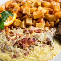 Meatlovers Omelette · Served with homefries  and toast
