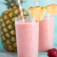 Aloha Pineapple Smoothie · Pineapple, strawberry, banana.