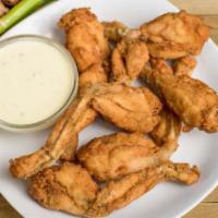 Frog Legs · Frog legs ( 2pcs)  deep fried to golden brown tossed with rustic garlic-parsley butter; serv...