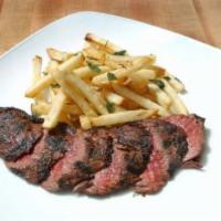 Steak Frites · Grilled hanger steak served with french fries and homemade steak sauce