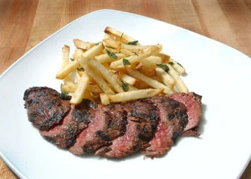Steak Frites · Grilled hanger steak served with french fries and homemade steak sauce