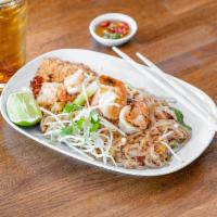Pad Thai  · Classic Thai dish of stir-fried rice noodles with your choice of meat, tamarind sauce, beans...