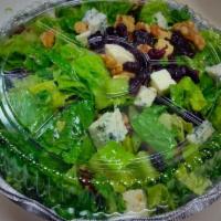 Cranberry Romaine Walnut Salad with Gorgonzola · Romaine lettuce, craisins, walnuts, and gorgonzola cheese. Our special homemade house dressi...