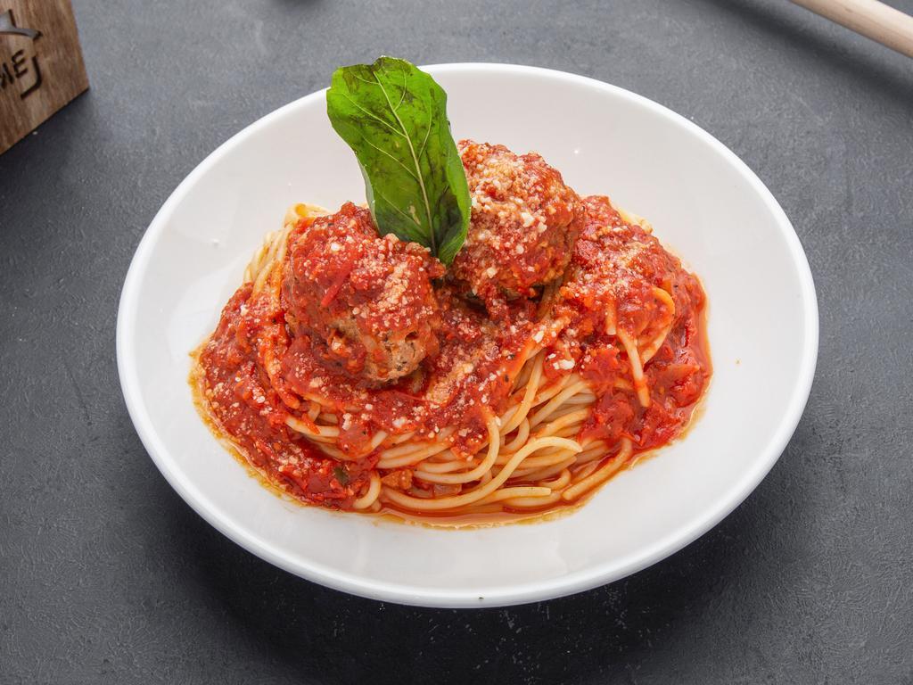 Spaghetti & Meatball · Chefs home made meatballs in house sauce.