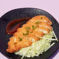 Chicken Katsu Plate · Chicken breast marinated overnight, breaded in panko, fried to a golden brown, and served wi...
