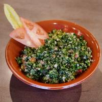 Taboulah · Authentic parsley salad with bulgur, mixed with chopped scallion, tomato, mint and olive oil...