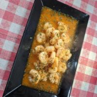 Camarones al Ajillo · Garlic shrimp.