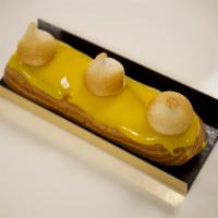 Eclair - Lemon Meringue · Lemon pastry cream, lemon glaze, with toasted meringue on top