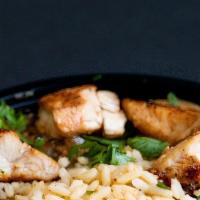 Chicken Gumbo · Saute’d  seasoned grilled chicken breast with pork andouille sausage, green peppers, chopped...