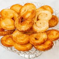 Palmiers · 6 Buttery  puff pastry cut into perfect slices & baked with a coat of sugar 