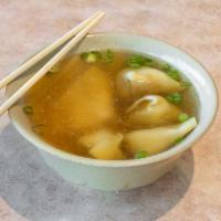 23. Wonton Soup · Seasend broth with filled wonton dumplings.