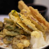 Vegetable Tempura  Appetizer · Seven pieces of mix vegetable tempura . sauce on the side