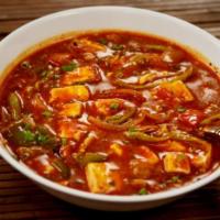 Chili Paneer gravy · Comes with basmati rice on the side