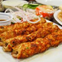 Reshmi Kabab · Minced chicken seasoned with chopped ginger, onions and spices.