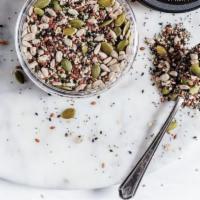 Super Seeds Sprinkle Mix  · Sesame seeds, black sesame seeds, chia seeds, flax seeds, pumpkin seeds, hemp seeds, poppy s...