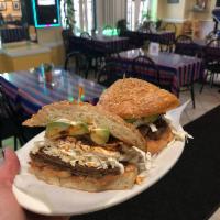 Cemita · Sandwich on a sesame roll with avocado, oaxaca cheese and chipotle sauce.