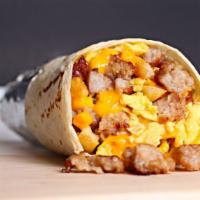 Sausage Breakfast Burrito · Potatoes, Eggs, Cheese and Sausage.
