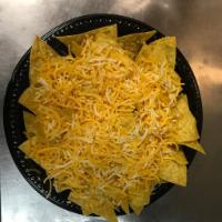 Chips with Cheese · Shredded cheddar cheese on top.