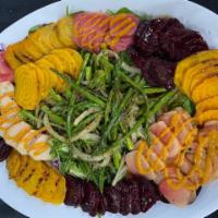 Beet Filet- Variety Tray · Golden Beets with lemon dressing
Chioggia Beets with Spicy mustard sauce
Red Beet Filet in o...