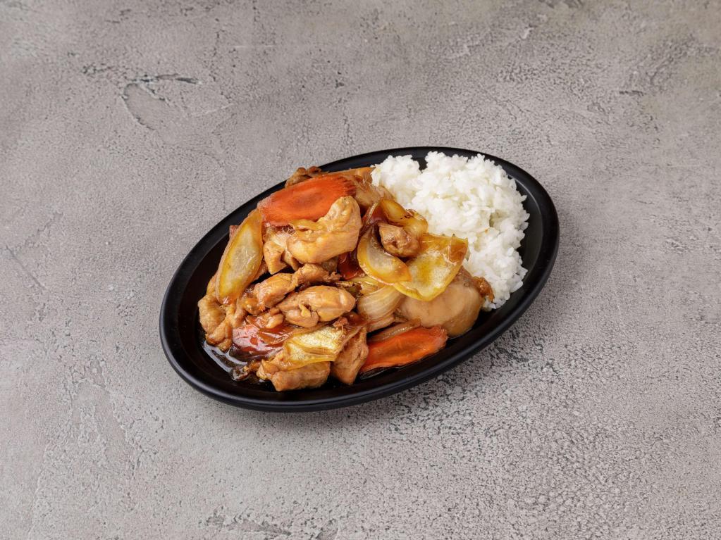 Chicken Teriyaki · Boneless chicken breast with assorted vegetables in teriyaki sauce served on sizzling hot platter.