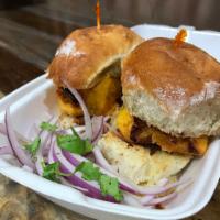 Vada Pav (2pc) · Indian vegetarian burger made with deep fried mashed potatoes after adding little flavor and...