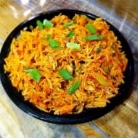 Szechuan Fried Rice · Himalayan grown aromatic basmati rice sautéed with vegetables & chillies in szechuan sauce.