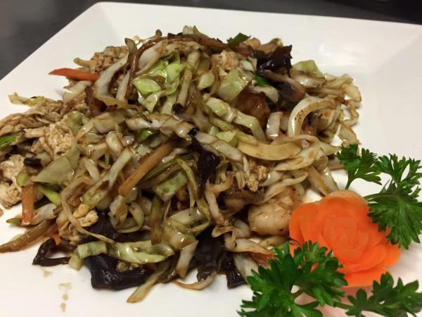 Moo Shu · Shredded Chinese cabbage, black fungus, bamboo shoots and scallions. Served with pancakes.