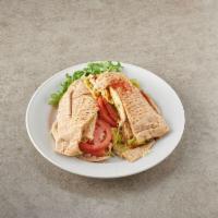 45. Big Apple Sandwich · Grilled chicken, avocado, lettuce, tomato and hummus. Served on a pita. 