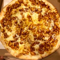 BBQ Chicken Pizza · Chunks of chicken, mozzarella and tangy BBQ sauce.
