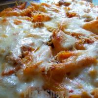 Baked Penne with Cheese · Topped with fresh ricotta and mozzarella cheese.
