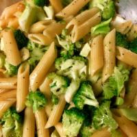 Penne with Broccoli · Topped with fresh broccoli in red tomato sauce or tn fresh garlic and olive oil.