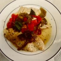 Chicken Diavolo · Sauteed in hot and sweet cherry peppers, white wine and vinegar.