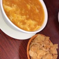 Egg Drop Soup · Soup that is made from beaten eggs and broth
