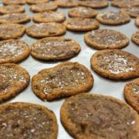 Dark Chocolate, Sea Salt, and Toffee Cookie · Our classic cookie with generous chunks of dark Belgian chocolate and house-made toffee topp...