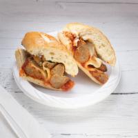23. Meatball Parmesan Sandwich Combo · Served with fries and can soda.