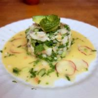 CEVICHE OF FISH · Fresh Mahi Mahi whit onion cilantro tomato cucumber in coconut passion fruit juice and lime