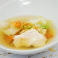 House Soup · Clear broth with mixed vegetables.