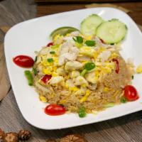 Crab Fried Rice · Crabmeat, egg, cherry tomato, onion and scallion