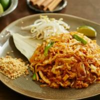 Pad Thai · Rice noodles, egg, peanut, radish, bean sprout and scallion