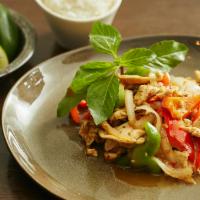 Hot Sweet Basil · Onions, bell pepper, garlic & Thai chili