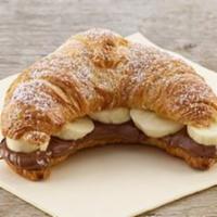 Nutella Banana Croissant · Croissants are fresh baked in house every morning